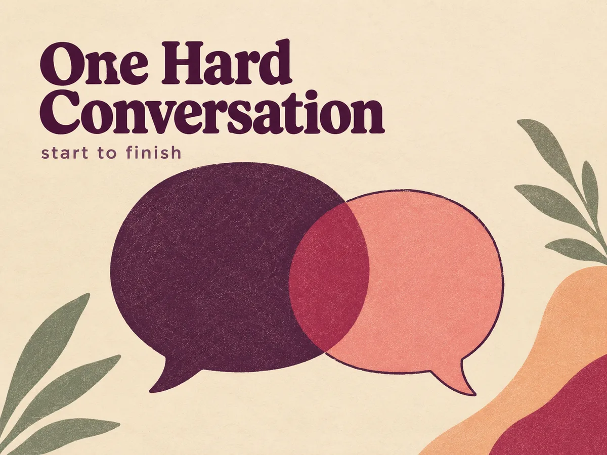 One hard conversation cover